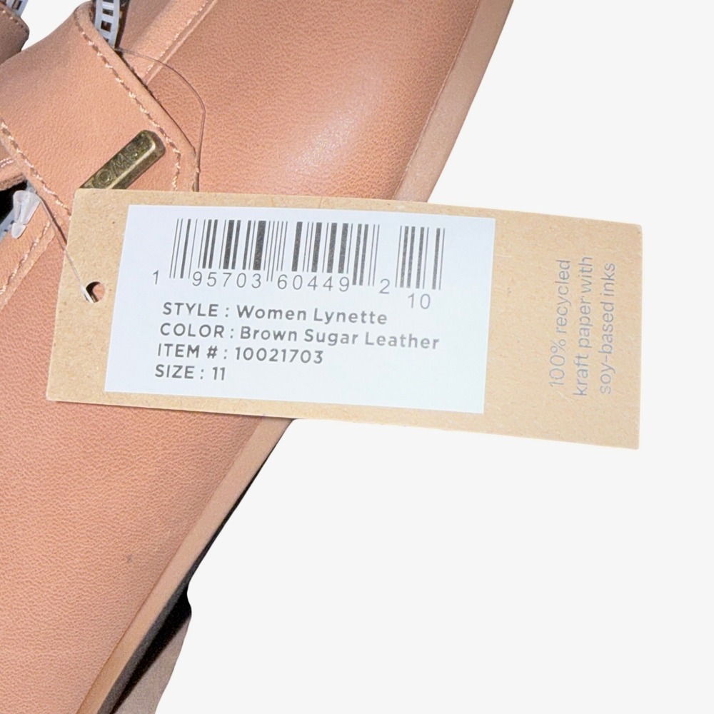 Toms Lynette Brown‎ Sugar Leather Penny Loafers Womens Size 11 Flat Shoes NEW - Picture 11 of 12